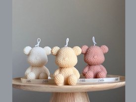 Molde silicona osito con puntos 